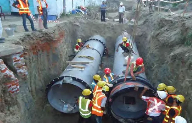 Construction of 23 km Raw Water Pipeline — Gandharbpur Water Treatment Plant